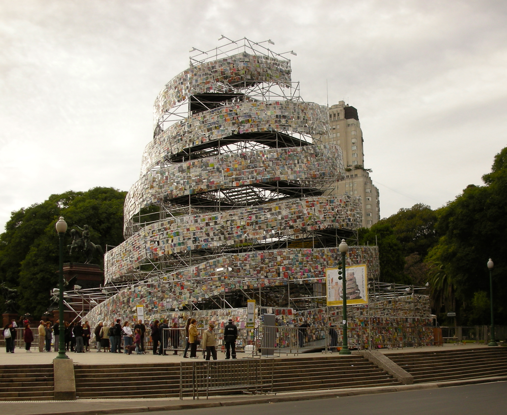 Tower of books in Buenos Aires | Random Literary Blog 